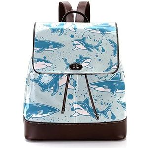 Gepersonaliseerde casual dagrugzak tas voor tiener haai schooltassen boekentassen, Meerkleurig, 27x12.3x32cm, Rugzak Rugzakken