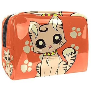 Waterdichte make-up zakje schattige alpaca lama schildpad boom make-up tas organizer reizen rits toilettas kleine cosmetische case beauty tas voor tieners meisjes vrouwen, Multi kleuren 10, 18.5x7.5x13cm/7.3x3x5.1in, Schoonheidskoffer