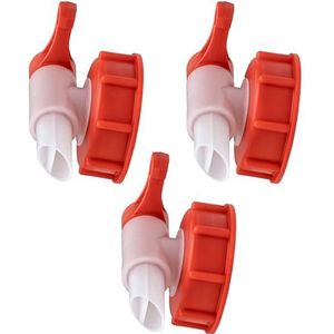 ISOLATECH SABEU Fluxx 3 st. AH 23/51 HF uitloopkraan voor 5L en 10L jerrycans met DIN 51 schroefdraad buiten 54,8mm uitloop 23mm Vullen zonder kolken