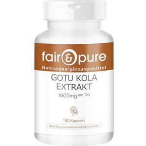 Fair & Pure® - Gotu Kola-extract 1500 mg - 180 capsules - Centella asiatica - met vitamine C & zink - veganistisch - hooggedoseerd