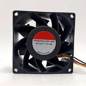 LMNCBVYA Ailsa Hexi PF80381B1-Q021-S99 80mm DC12V 1.2A 4-Wire Cooling Fan for Laptops - & Low Noise