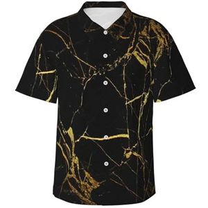Hawaïaans Overhemd - Zwart - Korte Mouwen - Met Voorzak