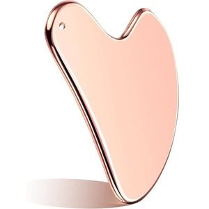 Jingyingtt RVS Gua Sha Gezichtsgereedschap Guasha for Gezicht Metaal Gua Sha Draai Huidmassage Guasha Beauty Tool for Lichaam Ogen Nek Massager met Reisetui Huidverzorgingsgeschenken (5 kleuren)