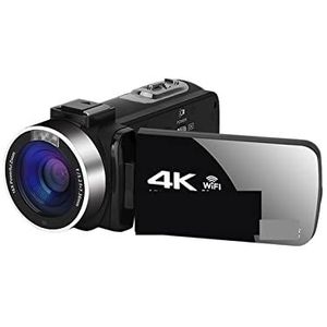 Videocamera, Volledige 4K UHD Digitale Camera Stream Camera 4K Vlog Camcorder 18X 48MP Digitale Video Recorder Webcam Time Lapse(64G SD Card,Standard)