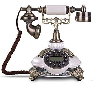 Telefoon Thuis Telefoon Vintage Telefoon voor Thuis Retro Telefoon met Hars en Metalen Lichaam, Klassieke Knoppen Decoratie Ornament