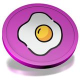 CombiCraft ontbijt consumptiemunten paars - munten met een opdruk van gebakken ei - diameter 29 mm - verpakking 100 stuks - handig betaalmiddel voor festivals, evenementen en horeca