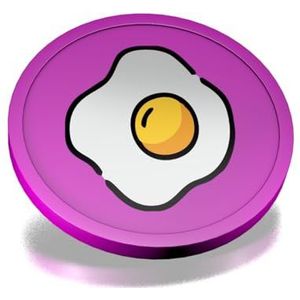 CombiCraft ontbijt consumptiemunten paars - munten met een opdruk van gebakken ei - diameter 29 mm - verpakking 100 stuks - handig betaalmiddel voor festivals, evenementen en horeca