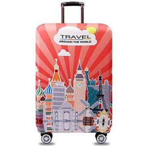 YEKEYI Travel Suitcase Protector Rits koffer Hoes Wasbare Print Bagage Cover 18-32 Inch Nieuw