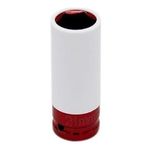 LPMPCZKZGF 1/2 inch mouw muur diepe slagmoer dopsleutel lichtmetalen wiel diepe slagmoer dopsleutelset autogarage onderhouden reparatiegereedschap Mouwsocket(21MM)