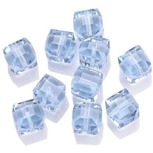 2/3/4/6/8/10MM n Glazen Vierkante Kralen Blauwe Losse Spacer Kubus Kralen Kristal Voor DIY Maken Sieraden Handwerk Accessoires-lichtblauw-2mm-190pcs