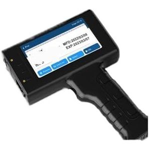 voor Datum Barcode Batchnummer Logo QR-code Draagbare handheld inkjetprinter for batchnummer barcode UV QR-code logo textiel hand datum printer label coderingsmachine(With 1 black ink)