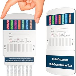 2 x 10-in-1 multidrugstest, urinetest – 10 soorten drugs – snelle test op THC, amfetaminen, cocaïne, opiaten, meth, methadon, MDMA, benzodiazepine, oxycodon en butalbital