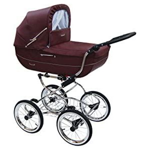 Renée Retro kinderwagen: elegantie en comfort voor uw baby Red Wine R-6 3-in-1 met babyzitje