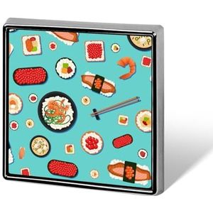 Japans Voedsel Sushi Patroon Broche Pins Voor Mannen Vrouwen Vierkante Badge Kraag Pin Reversspeldjes Voor Jurk Jas Rugzak Accessoires