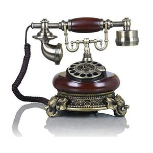 Telefoon Metalen Draaiknop/Europese Antieke Telefoon/Retro Vaste Telefoon Vaste/Mechanische Ringtone, B (A)
