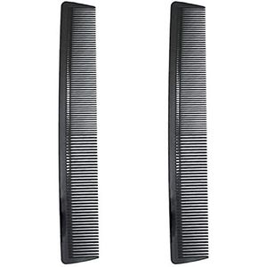 EATAN Koolstofvezel snijkam - Professionele 8,3 inch antistatische hittebestendige fijne en brede tandenkam voor alle haartypes, 2 stuks