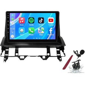 Android 14 Autoradio Sat Navi voor M-azda 6 (2002-2008) 9 Inch Touchscreen Multimedia Speler met Draadloze Carplay GPS Navigatie FM RDS Bluetooth 5G-WiFi SWC DSP,M100s