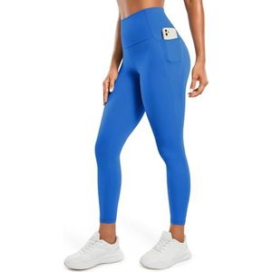 CRZ YOGA Women's Butterluxe Gym Leggings 25''- High Waisted Workout Leggings met Zakken Boterzachte Yoga Leggings Fonkelend blauw XS