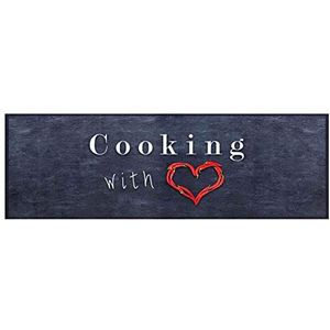Keukenloper keukentapijt tapijtloper Cooking with Love | wasbaar, afmetingen: ca. 60 x 180 cm