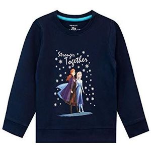 Disney Meisjes Sweatshirt Frozen Blauw 140