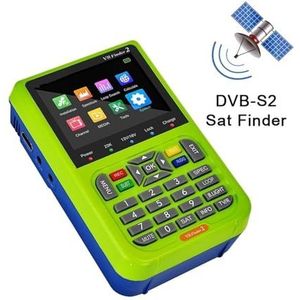 Satellietzoeker, digitale satellietsignaalzoeker, V8 Finder2 DVB-S2 Satellietmeter Satellietzoeker Satfinder DVB-S/ S2/ S2X Signaaldetector voor het aanpassen van satelliet-tv-dis(Only Finder2 Green)