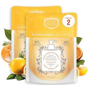 Vloeibare Handzeep Navulling - Provence Hand Wash - Panier des Sens - Actief Ingrediënt Kokosolie - Savon de Marseille Made in France - Hand Wash Refill 97% Natuurlijke Ingrediënten - Veganistische