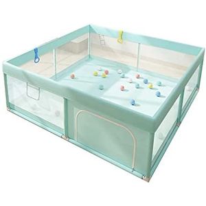 PBZLL Babybox Grote activiteitenbox met ademend gaas geschikt voor babypeuters met ronde rits deurbox wasbare box (maat: 180x200cm)