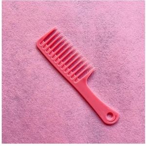 Hairdress Kam Hittebestendige Vrouw Natte Haak Krullend Haar Borstels Pro Salon Verven Styling Tools Grof Brede Spikes Tand(Pink)