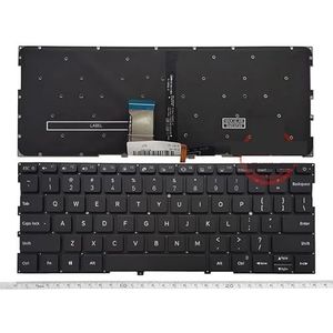 US Keyboard For Xiaomi MI AIR 13.3 Inch 161301 TM1604 TM1704 TM1703 TM1613R Silver Black Backlight(Black)
