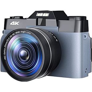 Videocamera Vlogcamera Recorder 48MP digitale camera 3"" Flip Screen 4K Selfile Camcorder Stream Macro Lens Videorecorder Fotografie 16X digitale camera(128G TF Card,With 2 Lens-03)