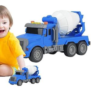 Cementwagen | Gesimuleerd interactief bouwvrachtwagenspeelgoed met geluiden en verlichting,Bouwspeelgoed voor jongens en meisjes vanaf 3 jaar, betonmixer, constructiespeelgoed Bbauer