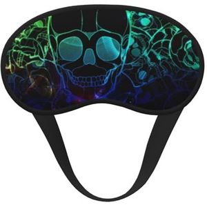 WSHFFILO Cool Skull Printed Blackout Sleep Mask Travel Eye Mask
