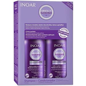 Duo Absolut Speed ​​Blond Haarverzorging Haarbehandelingssysteem (250 ml x 2) - Inoar