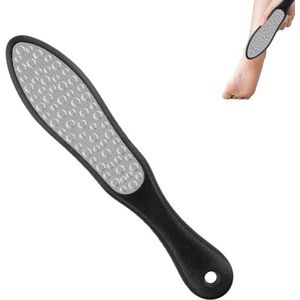 SQUADO Professionele voetvijl van roestvrij staal, voetvijl voor hielen, professionele pedicure, dubbelzijdige eeltvijl voor het verwijderen van eeltjes, eelt en eelt