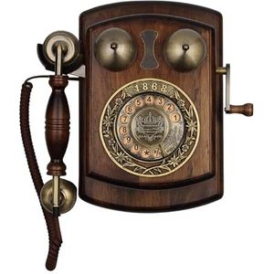 Retro muurtelefoon met mechanische ringtone/elektronische bel, vintage wandtelefoons, ouderwetse bedrade vaste telefoon, gebruikt voor decoratie keuken, kantoor
