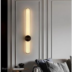 Moderne minimalistische gouden zwarte ovale wandlampen woonkamer trap achtergrond wandlamp voor nachtkastje wandlamp decor armatuur 1 stuk (kleur: goud breed)