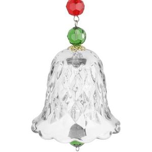 Geometrische Glazen Windgong met Kleurrijke Kleuren en Heldere Geluiden, Perfect voor Kerstdecoratie en Multifunctioneel Kunstdecor voor Binnen en Buiten (Transparant)