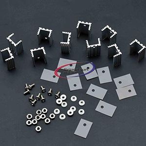 10SET TO-220 Zilveren Heatsink Koellichaam voor Voltage Regulator of MOSFET