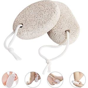 Pinowu Natuurlijk puimsteen voor voeten, eelt (2 stuks), lava-pedicuregereedschap, harde huid, eeltverwijderaar voor voeten en handen, voetpeeling, natuurlijke voetpeeling, dode huid verwijderen