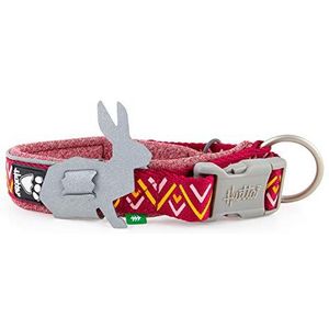 Hurtta Razzle-Dazzle halsband voor kleine honden, gevoerd, 100% gerecycled polyester, rood 45-55 cm