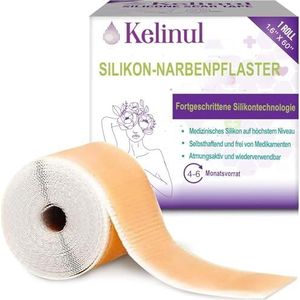 Kelinul siliconen pleister, herbruikbare zachte siliconen tape – geschikt voor langdurig gebruik, 4,6 x 152 cm