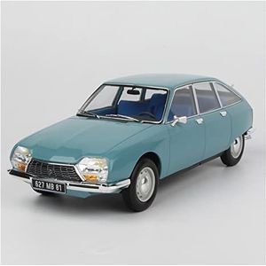 Schaal afgewerkte modelauto 1:18 Voor Citroen GS 1972 Blauwe Deur Kan Niet Worden Geopend Diecast Legering Klassieke Auto Model Volwassen Collectie Display Miniatuurreplica-auto