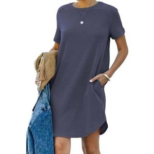 yk8fass Onregelmatige tennisjurk pf-2871, Donkerblauw, S