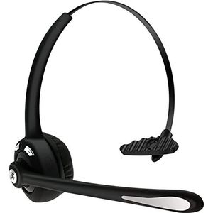 Bluetooth-headset met microfoon, V5.1, draadloze on-ear hoofdtelefoon met ruisonderdrukking, telefoonheadset-mute-knop voor laptop, Skype, Call Center, Kantoor, Trucker