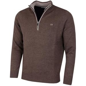 Calvin Klein Golf Heren Katoenen Trui-Turf Mergel-L