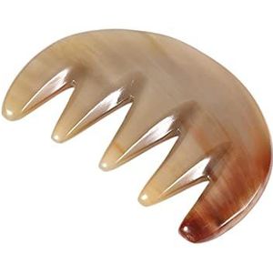 Natuurlijke Hoorn Kam, Haar Massage Schraapkam Kam, Verdikte Antistatische Vijftandige Meridiaankam, Afrikaanse Volle Hoorn Met Brede Tanden Kam (thickness 0.8-1cm)