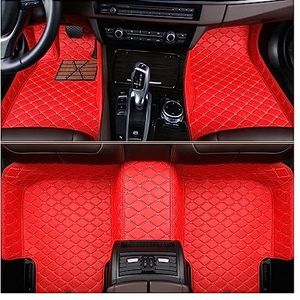 Automatten Autovloermatten Voor TOYOTA Voor Avalon Voor Avensis Voor Allion Voor Auris Voor Crown Voor RAV4 Voor Highlander (5 Seat) Auto Vloermat Volledige Surround Custom (Kleur : Bright Red)