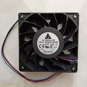 LMNCBVYA Krachtige ventilator - 4000 RPM, 3-pins interface, 50.000 uur levensduur FFB1212EHE 12V 3A 120mm
