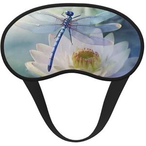 Libelle bloem slaapmasker voor zijslaper, lichtblokkerende nachtmaskers voor slapen oogmasker voor vrouwen mannen oogbedekking zachte comfortabele oogschaduw voor reizen, dutje