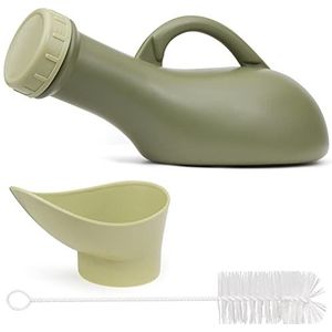 Urinezakken, Urinefles morsbestendig unisex: draagbare dames heren urinoirs schroefdop plas vrouwelijke trechter urine flessen container plastic bedpan auto reis toilet 1000ml volwassen kinderen potje